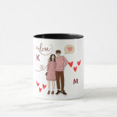 Personalized Couple Initials Mug with Special Date (Centre)