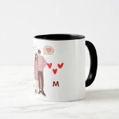 Personalized Couple Initials Mug with Special Date (Devant droit)
