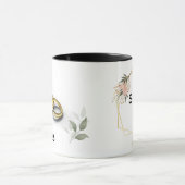 Personalized Couple Initials Mug with Wedding Date (Centre)
