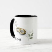 Personalized Couple Initials Mug with Wedding Date (Devant gauche)