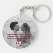 Personalized Couple Keychain with Romantic Message (Achterkant)