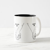 Personalized Couple Mug with Names & Date (Devant droit)