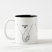 Personalized Couple Mug with Names & Date (Gauche)
