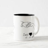 Personalized Couple Mug with Names & Date (Devant droit)