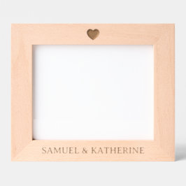 Personalized Couple Name Heart Wood Gegraveerde Lijstjes