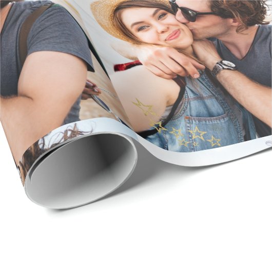 Personalized Couple Photo Cadeaupapier (Rol Hoek)
