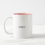 Personalized Couple Two-Tone Mug – Custom Name Val (Gauche)