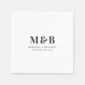Personalized Couple Wedding Monogram Initials Servet (Voorkant)