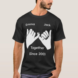 Personalized couple with custom names and year t-shirt