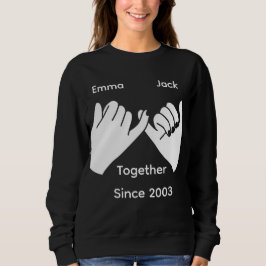 Personalized couple with custom names and year trui