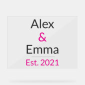 Personalized Couples Mug – Custom Names & Year Gif (Recto)