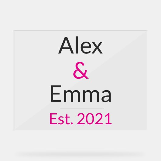 Personalized Couples Mug – Custom Names & Year Gif (Recto)