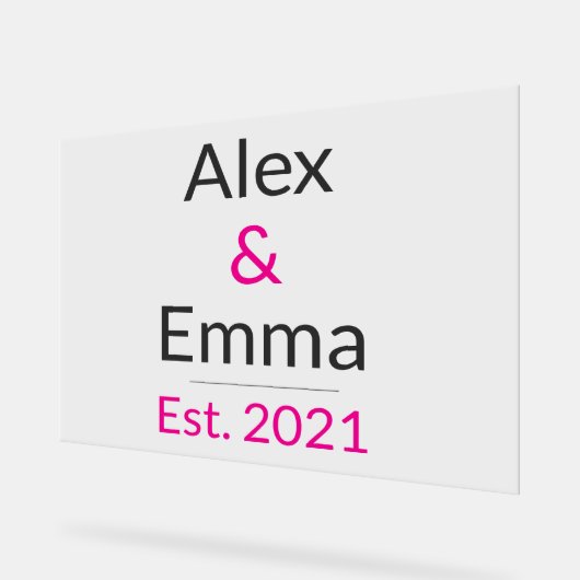 Personalized Couples Mug – Custom Names & Year Gif (Angle)