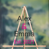 Personalized Couples Mug – Custom Names & Year Gif Acryl Bord (Neutraal)