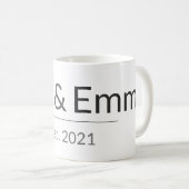 Personalized Couples Mug – Custom Names & Year Gif Koffiemok (Voorkant rechts)