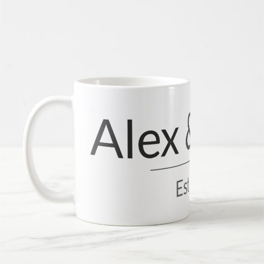 Personalized Couples Mug – Custom Names & Year Gif Koffiemok (Links)