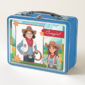 Personalized Cowgirl Lunch Box (Devant)