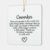 Personalized Coworker Gift, Appreciation Gift Keramisch Ornament (Links)