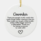 Personalized Coworker Gift, Appreciation Gift Keramisch Ornament (Voorkant)