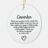 Personalized Coworker Gift, Appreciation Gift Keramisch Ornament (Links)