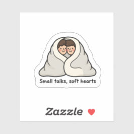 Personalized Cozy Couple in Blanket Custom Gifts  Sticker