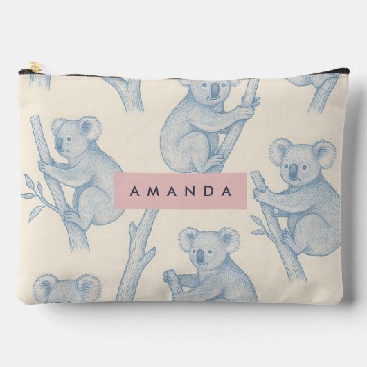 Personalized Cozy Koala Pattern Etui (Voorkant)
