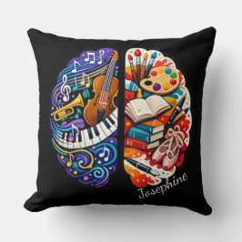 Personalized Creative Brain Arts & Music Name Chic Kussen