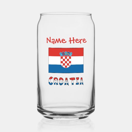 Personalized Croatia Flag  (Recto)