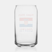 Personalized Croatia Flag  Blikvorm Glas (Achterkant)