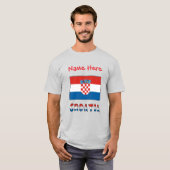 Personalized Croatia Flag Men's T-shirt (Voorkant volledig)