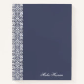 Personalized crown blue Floral Notebook   Notitieboek (Voorkant)