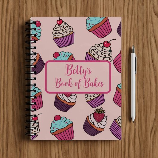Personalized cupcake pattern recipe  notitieboek