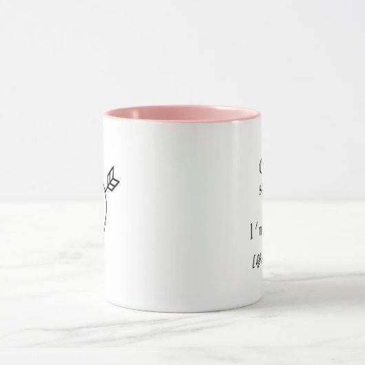 Personalized Cupid Struck Heart Arrow Coffee Mug (Centre)