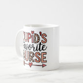 Personalized Cupid's Favorite Nurse Mug (Devant gauche)