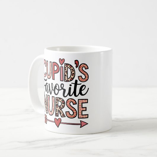 Personalized Cupid's Favorite Nurse Mug (Devant gauche)