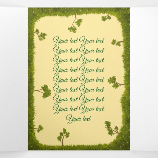 Personalized Custom Brochures Forest (Intérieur au milieu)