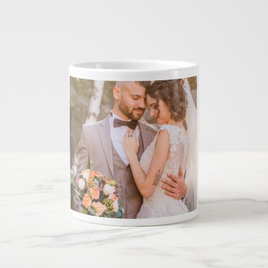Personalized Custom Couple Photo Extra Grote Beker (Voorkant)