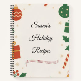 Personalized Custom Holiday Recipe Book Gift Notitieboek