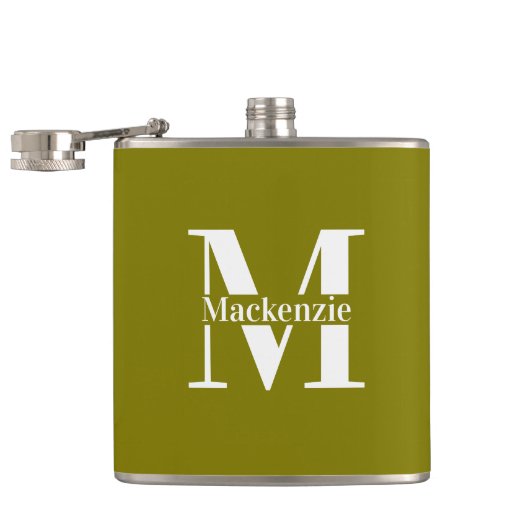 Personalized Custom Made Monogrammed Green Heupfles (Geopend)
