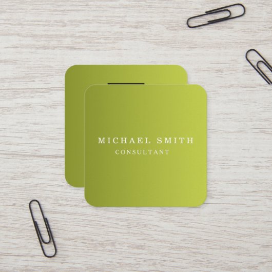 Personalized Custom Minimalist Modern QR Code Logo Vierkante Visitekaartje (Voorkant / Achterkant in situ)