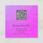 Personalized Custom Minimalist Modern QR Code Logo Vierkante Visitekaartje (Achterkant)