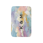 Personalized Custom Monogrammed Colorful  Badmat (Voorkant Verticaal)