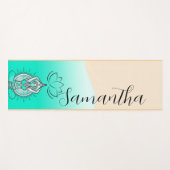Personalized Custom Name boho meditation Yogamat (Voorkant (horizontaal))