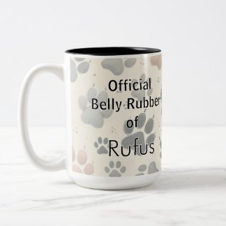 Personalized Custom Name Dog Love Tweekleurige Koffiemok