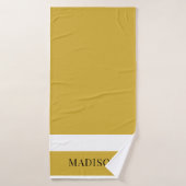 Personalized Custom Name Stylish Bath Towel (Serviette de bain)