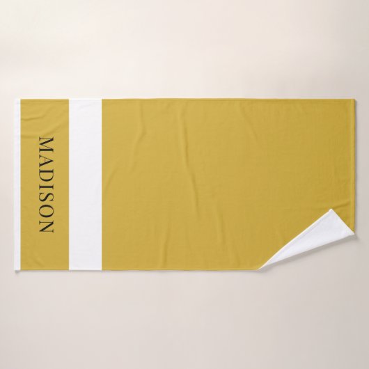 Personalized Custom Name Stylish Bath Towel (Serviette de bain)