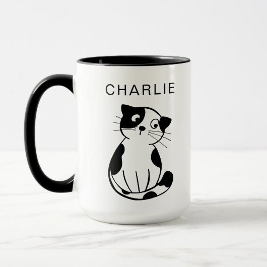 Personalized Custom Pet Mug with Photo and Name (Gauche)