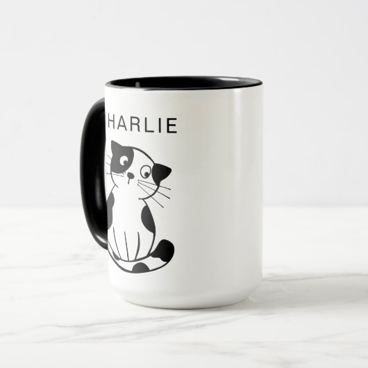 Personalized Custom Pet Mug with Photo and Name (Devant gauche)