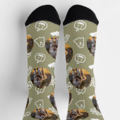 Personalized Custom Photo - Halloween Doodles Sokken (Top)