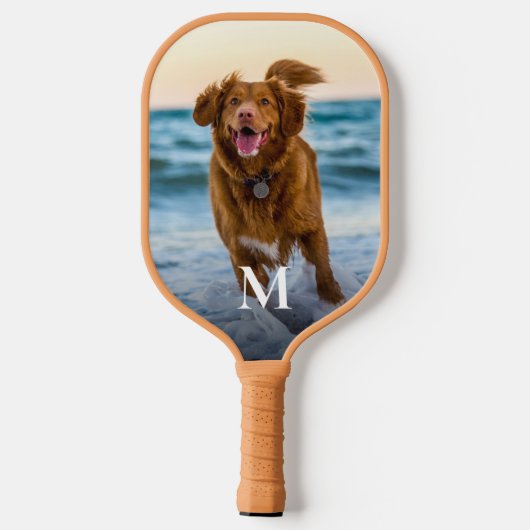 Personalized Custom Photo Monogram Pickleball Paddle (Achterkant)
